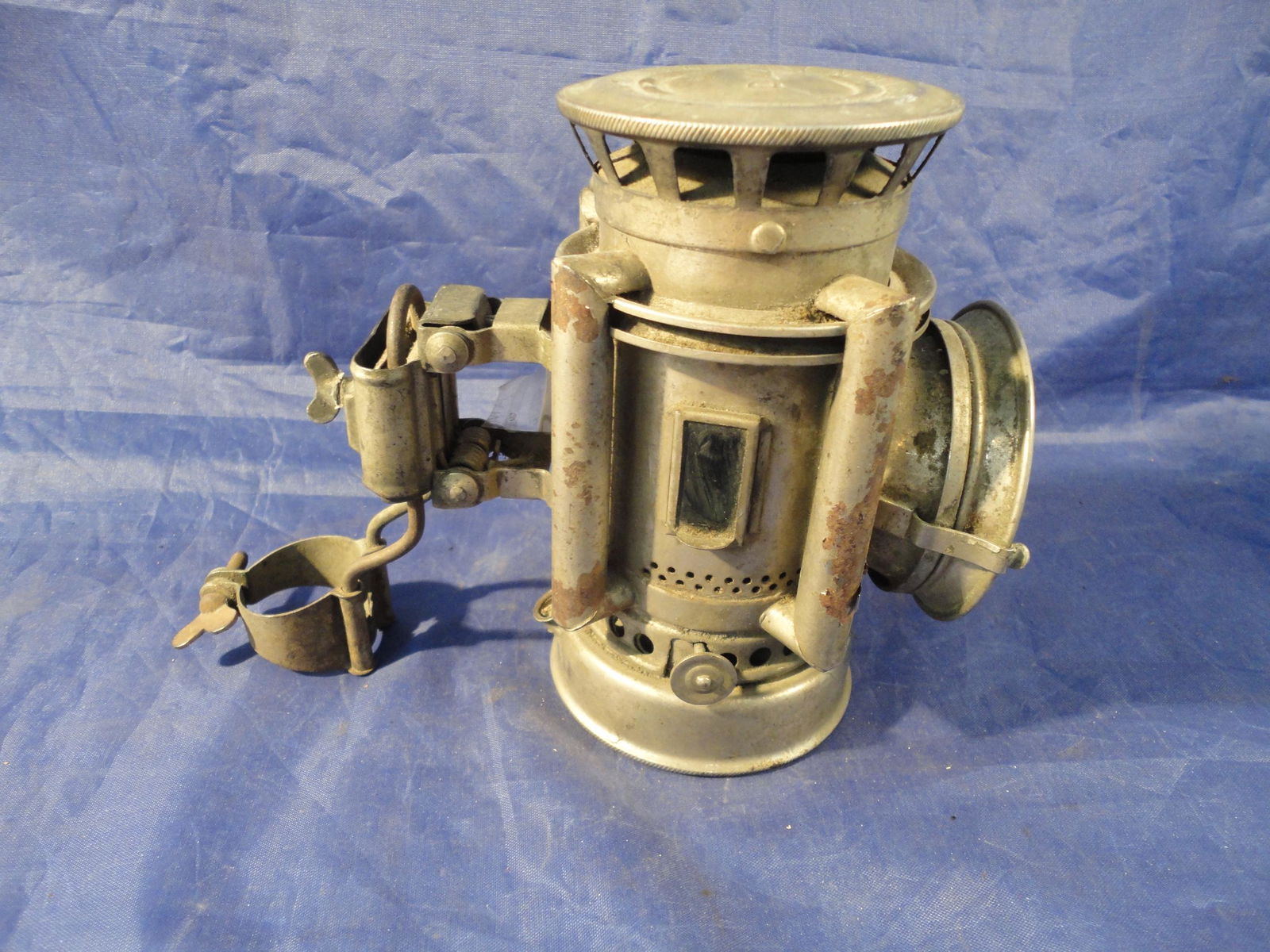 Antique  C. T. Ham Mfg. Diamond Bicycle Oil Lamp Lantern (1 of 9)