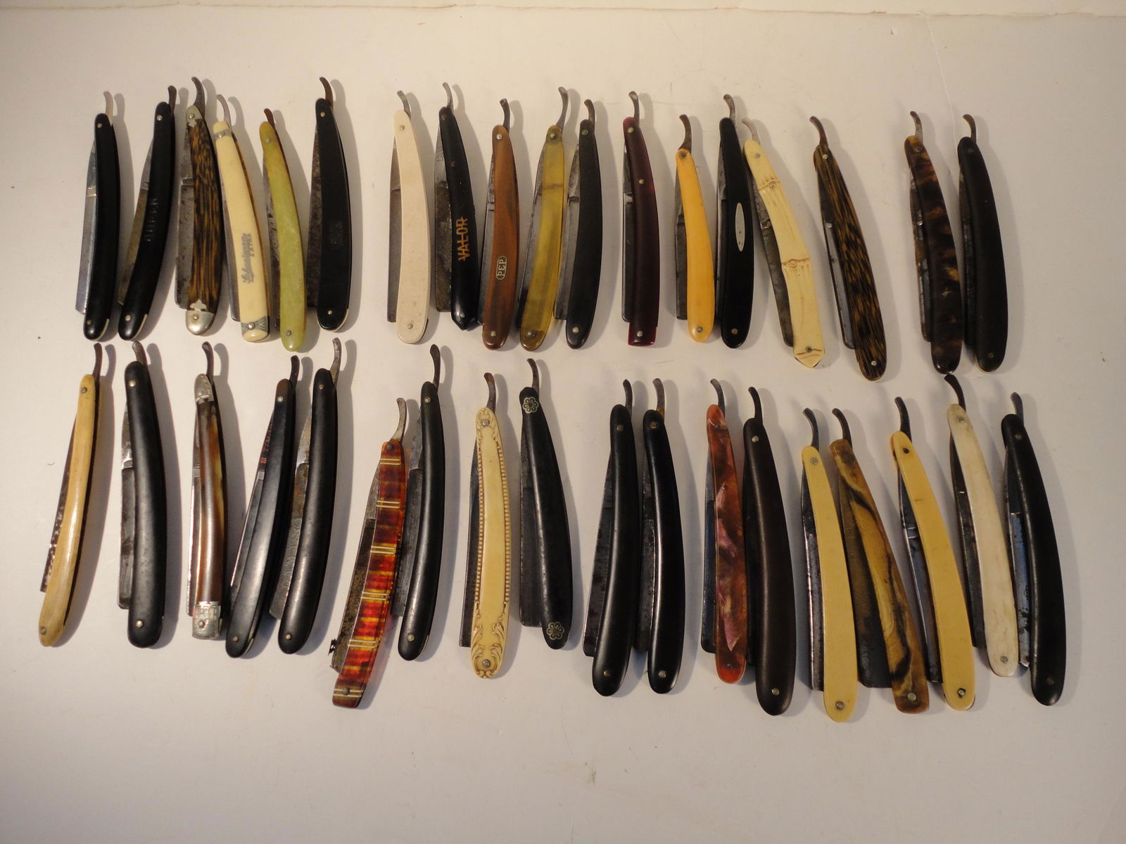 Assorted Box Lot of 36 Antique Straight Razors - Damaged Blades (1 of 7)