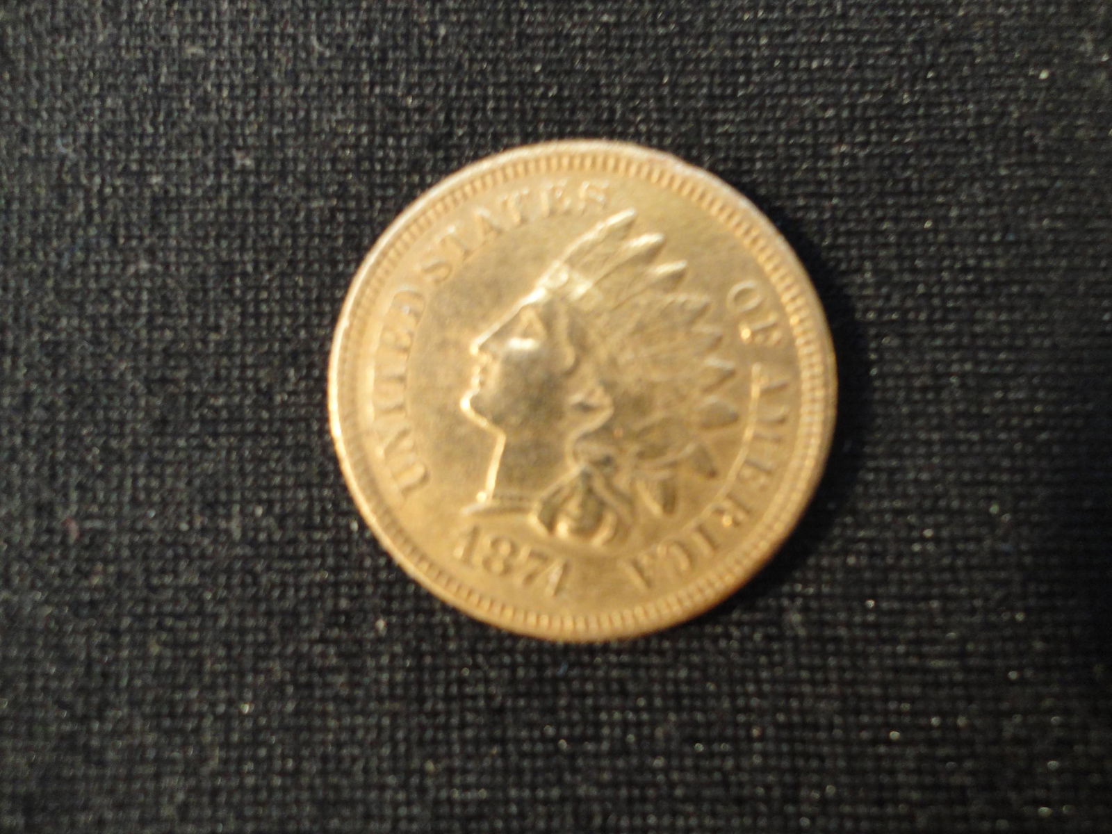 1874 Indian Head Penny Small Cent United States Coin (1 of 2)