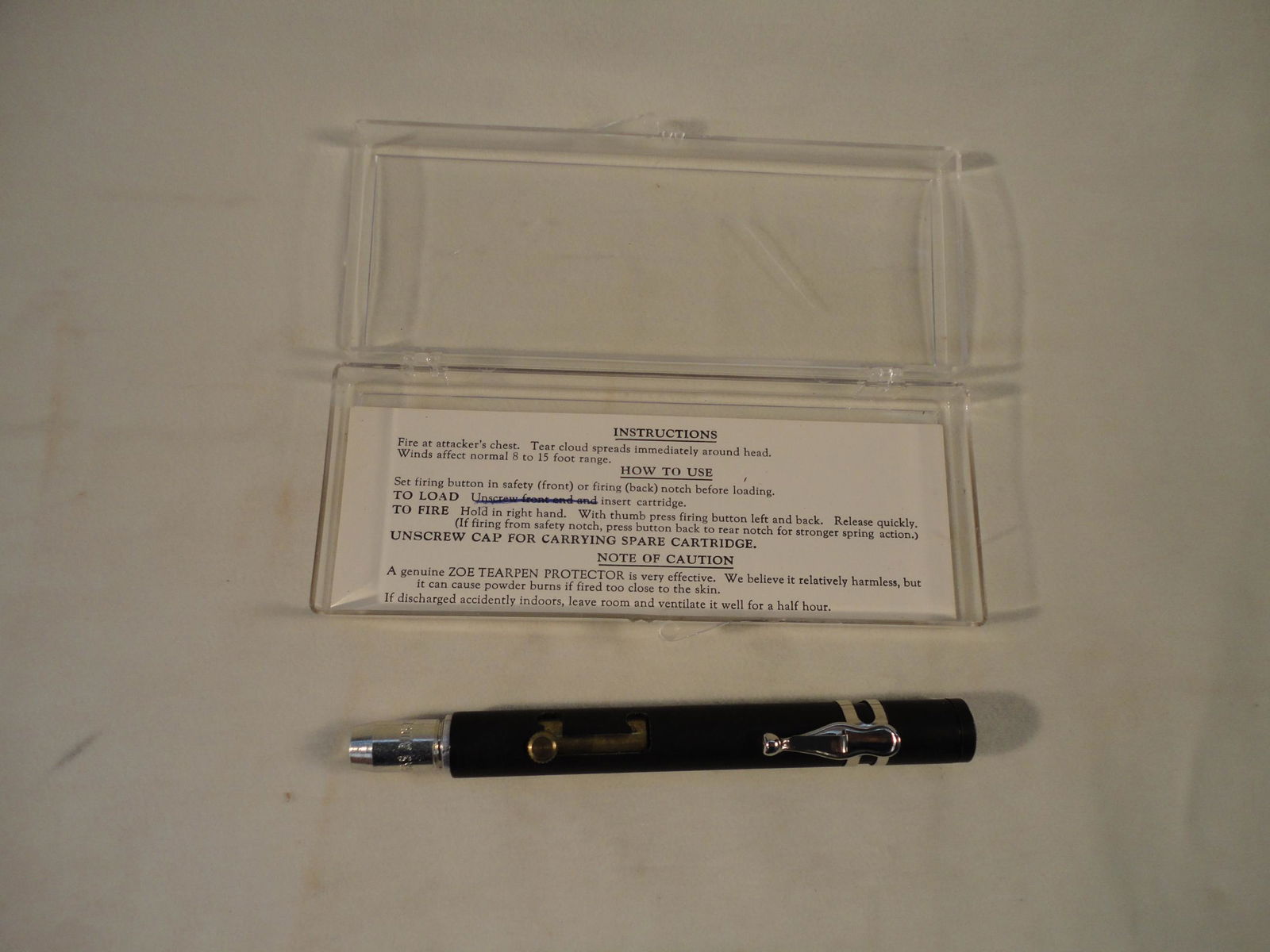 Rare Vintage Zoe Tearpen Protector - Tear Gas Pen - August 1966 (1 of 7)