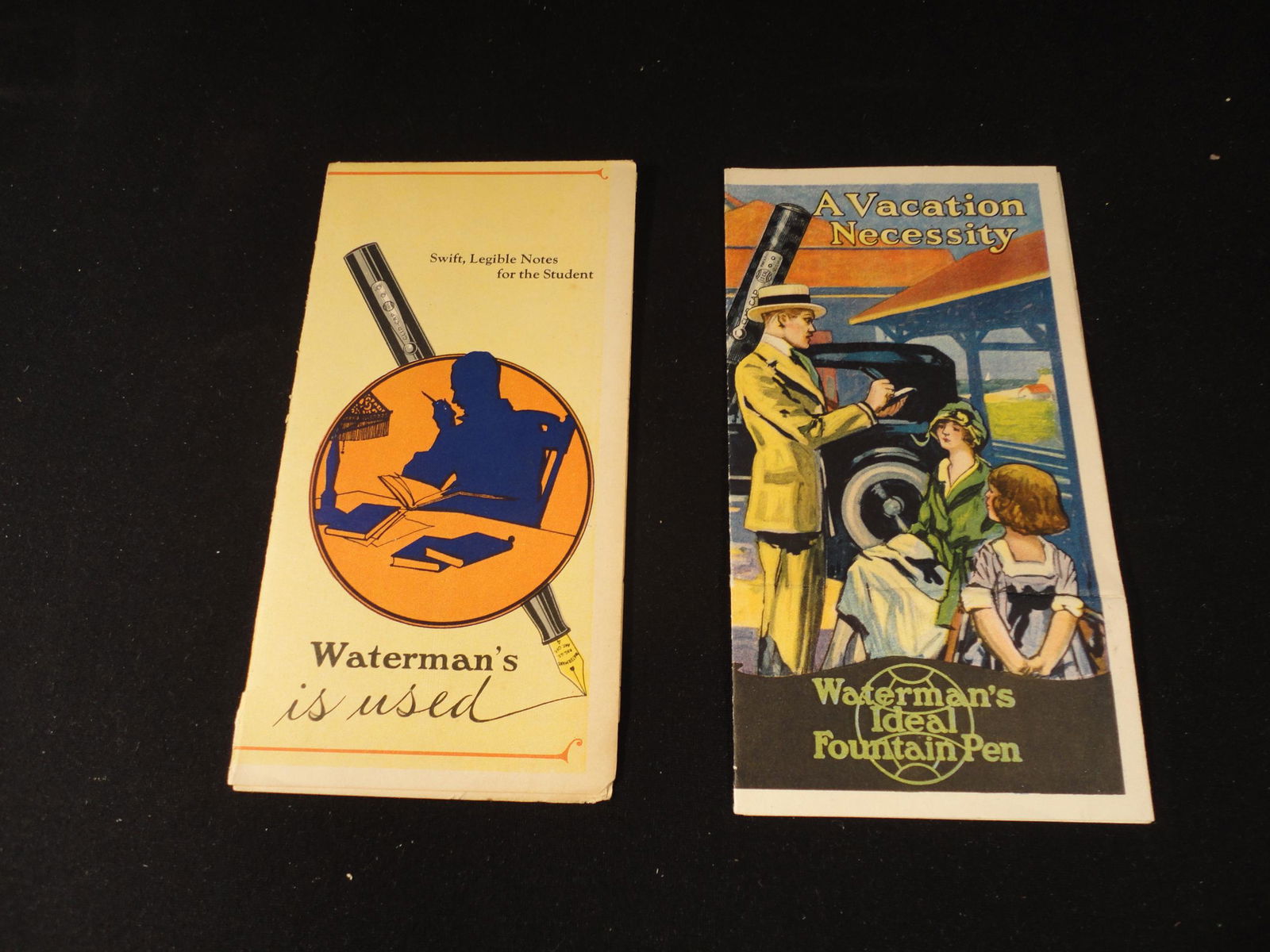 Lot of 2 Vintage Watermans Fountain Pens Fold Out Brochure Catalogs. (1 of 7)