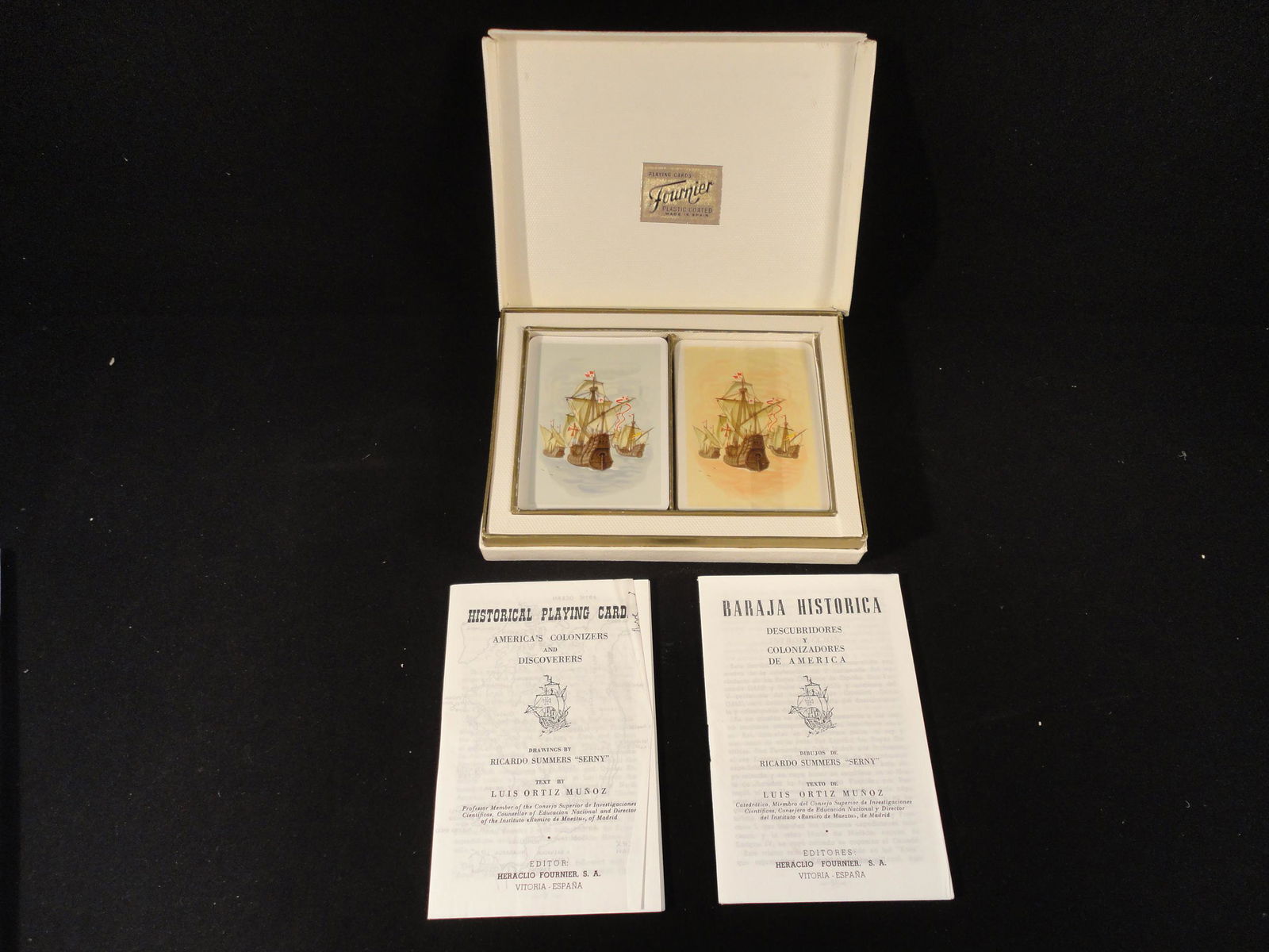 Vintage Fournier Historical Playing Cards Discoverers and Colonizers of America Made in Spain. (1 of 7)