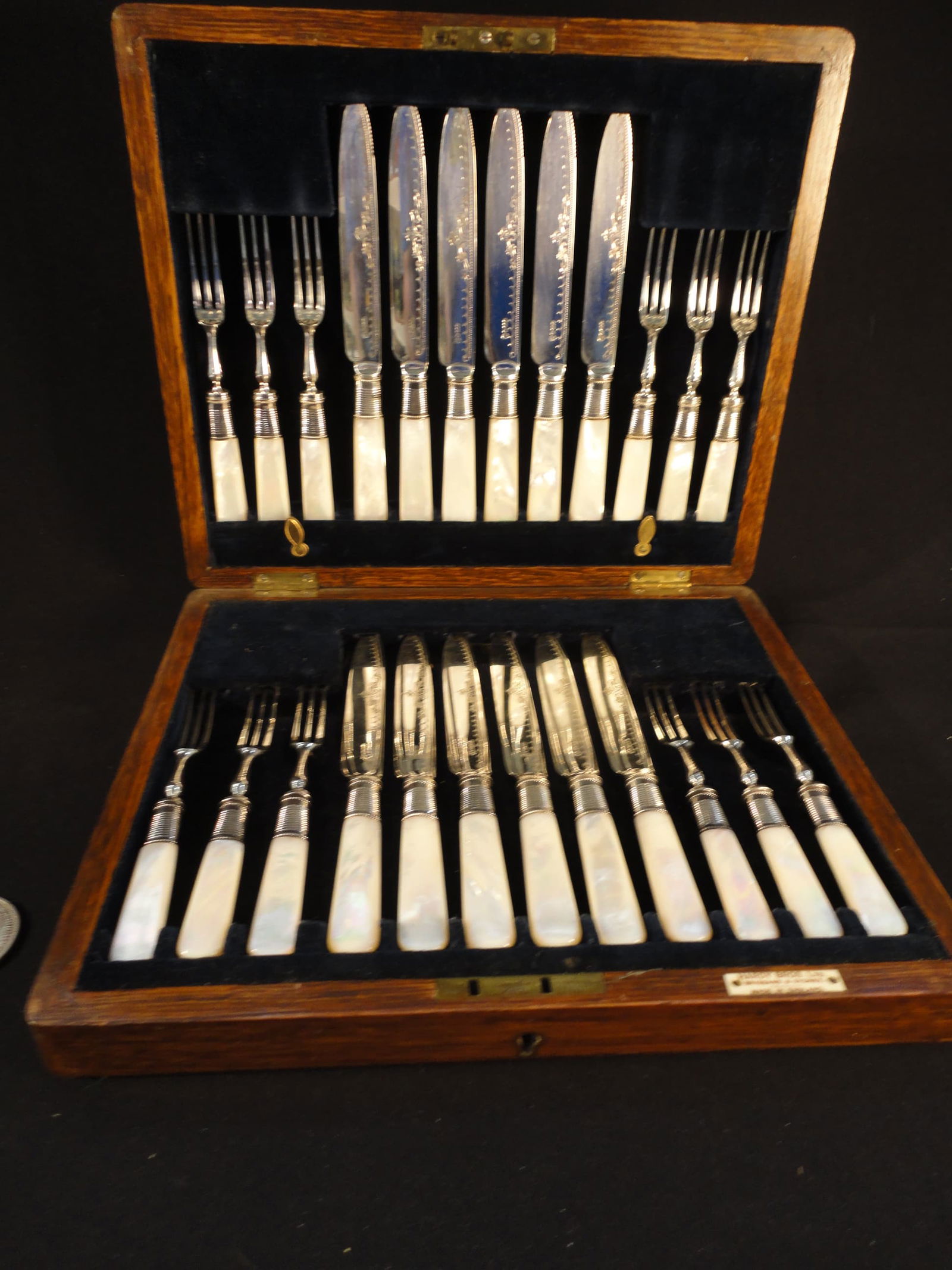 Antique Allen & Darwin Fruit Set - Sheffield & London, England - Wood Box - Set of 12 (1 of 7)