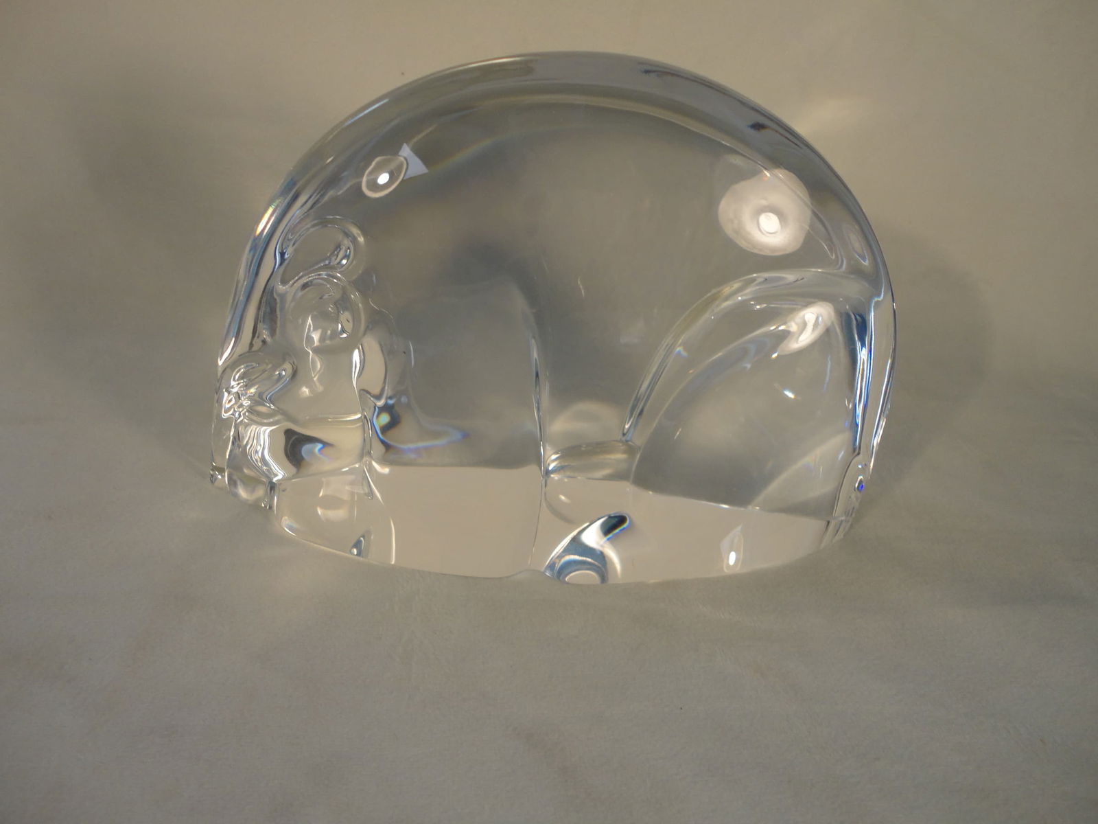 Vintage Signed Steuben Glass Mouse Hand Cooler - Paperweight. (1 of 4)