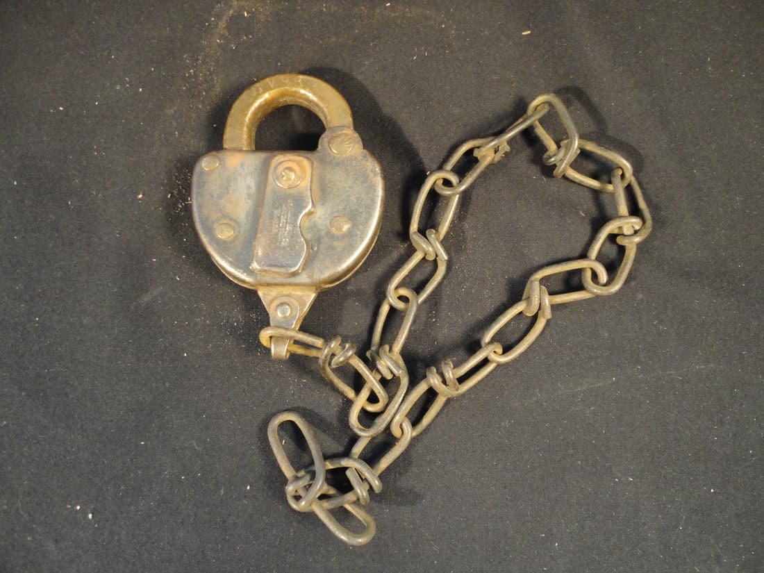 Antique Lehigh Valley Railorad Lock by Fraim Lock Co. Lancaster PA (1 of 5)