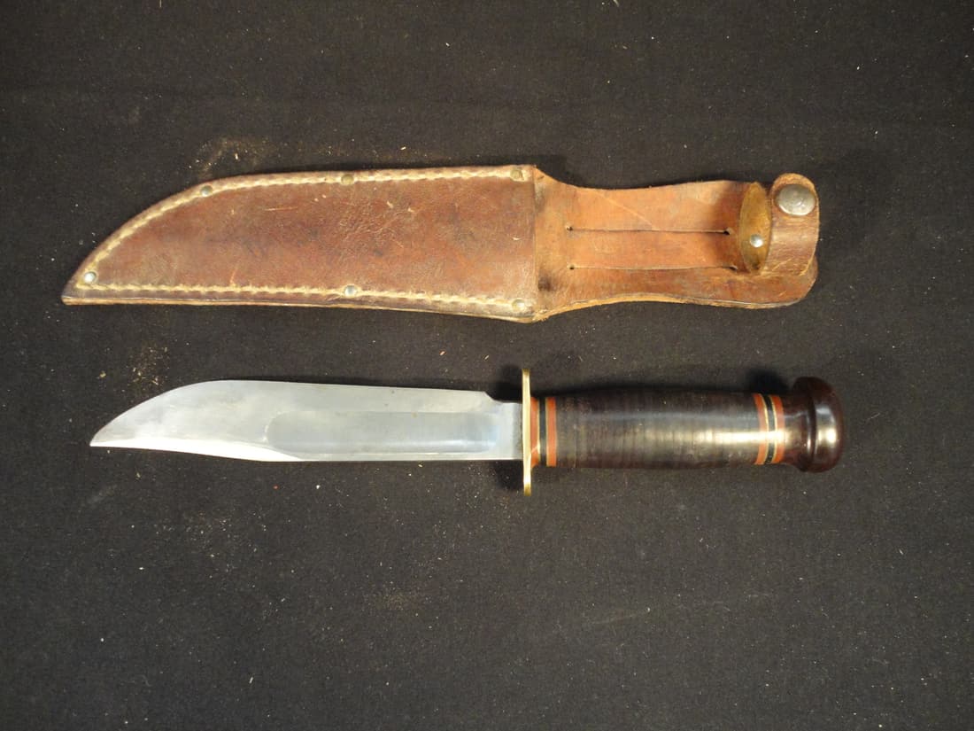 WWII Marbles Gladstone 6" Trench Ideal Hunting Knife with Sheath (1 of 8)