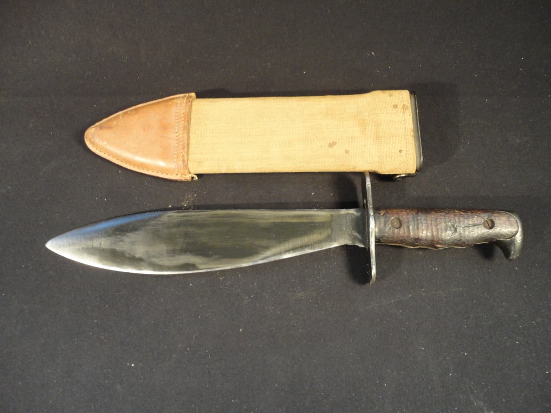 World War I Bolo Knife US MOD 1917 Plumb St Louis 1918 Military w/ Scabbard (1 of 9)