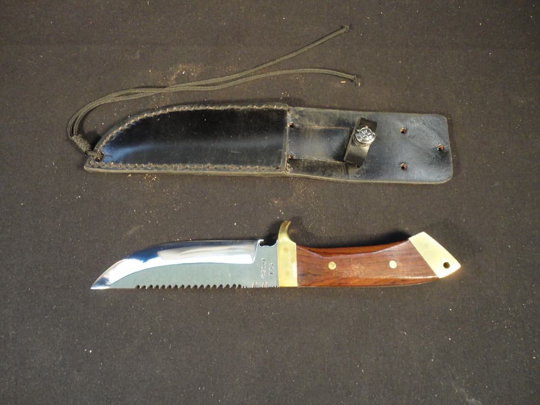 Vintage Phraramhok Camp Scout #194 Field Knife with Sheath (1 of 8)