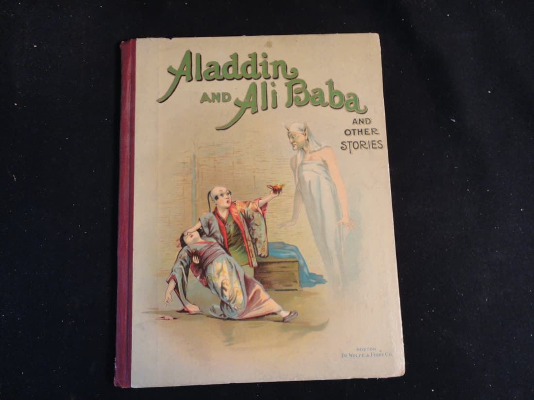 Antique 1900s Aladdin and Ali Baba and Other Stories - DeWolfe & Fiske publishers: Antique 1900s Aladdin and Ali Baba and Other Stories - DeWolfe & Fiske publishers. This book is in Very Good condition as pictured. Many beautiful color pages as pictured. No date given. See pictures 