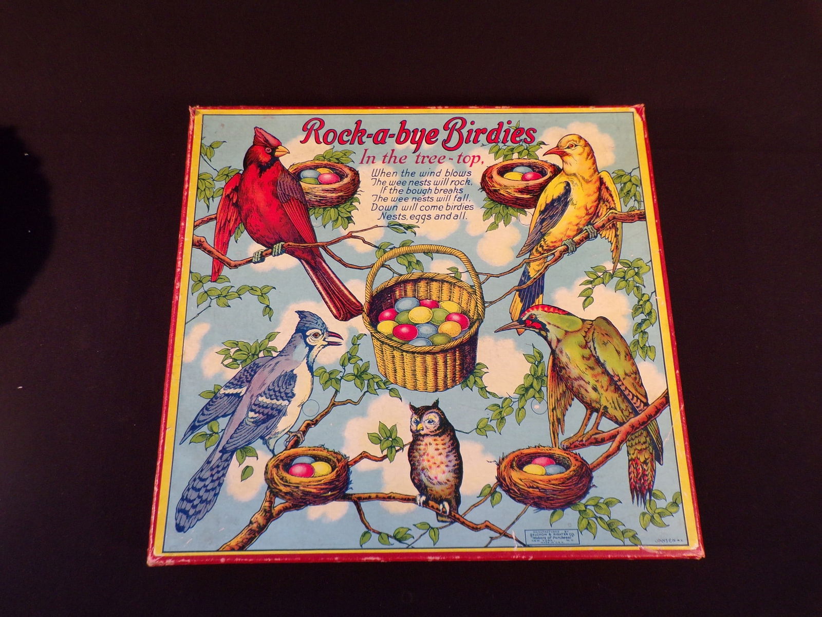 Rare 1933 Rock-A-Bye Birdies Board Game by Selchow & Righter Company (1 of 4)