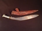Antique Indian Gurkha Knife with Leather Sheath - Silver Handle. (1 of 5)