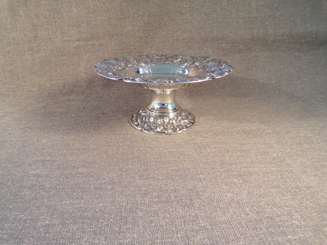Antique Whiting Mfg. Lily Sterling Holloware Compote circa 1902 (1 of 5)