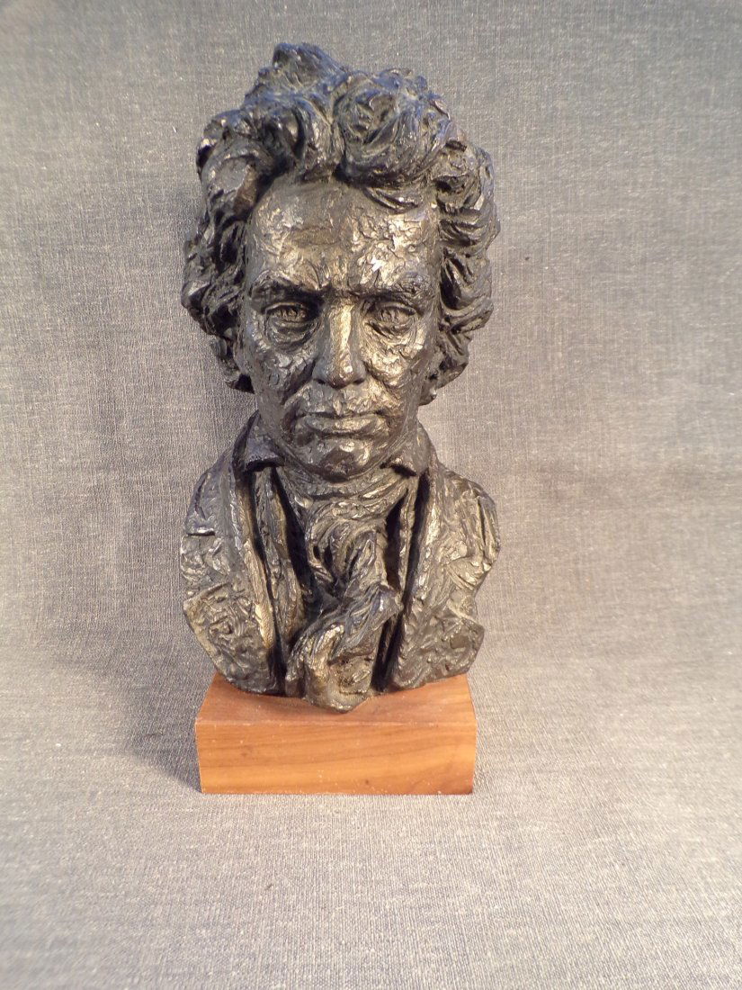 Vintage 1961 Beethoven Bust Sculpture by Edward Schillaci Austin Productions. (1 of 5)