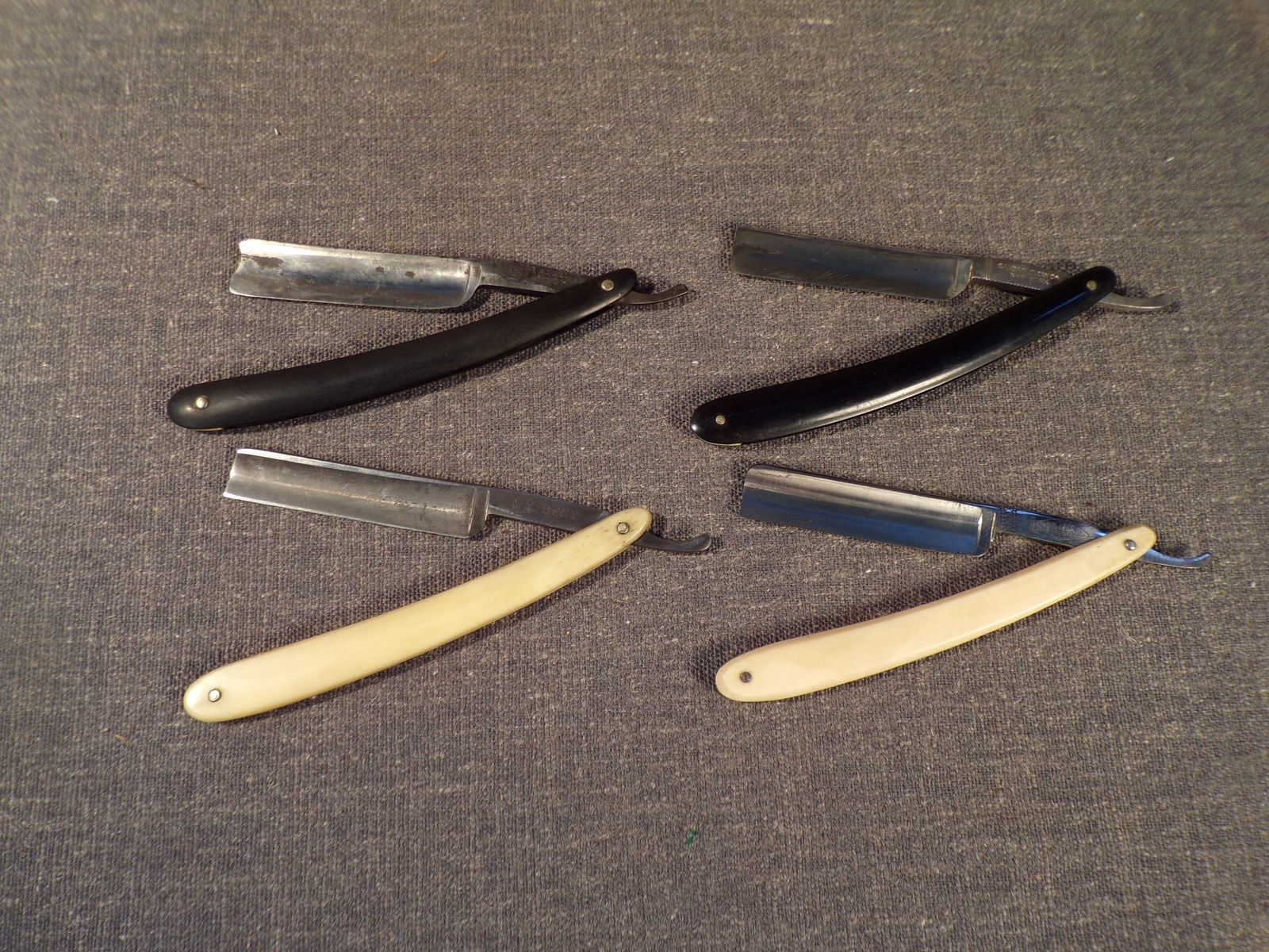 Lot of 4 Rare & Unusual Antique Straight Razors. (1 of 6)