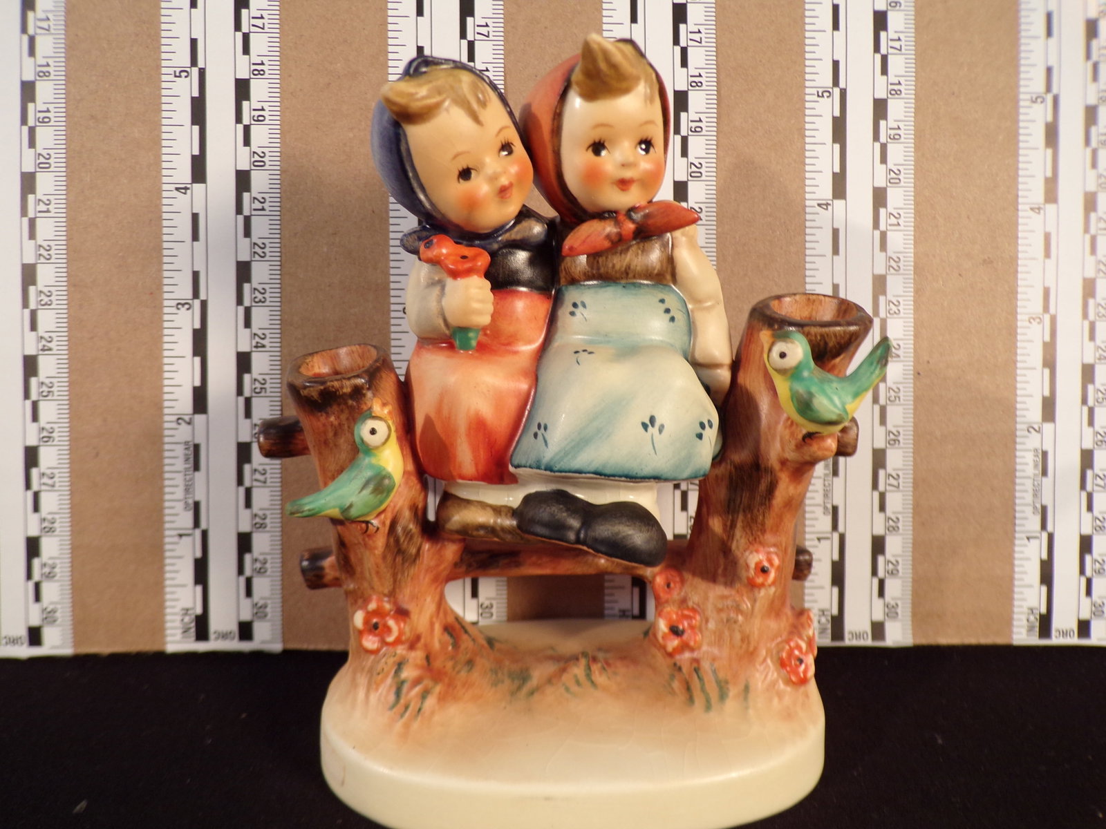Hummel #179, Trademark # - 6, Figurine Name - Coquettes: Up for auction is Hummel #179, Trademark # - 6, Figurine Name - Coquettes, This hummel does not have a box and displays these special attributes: None. This Hummel is in excellent condition with no ch