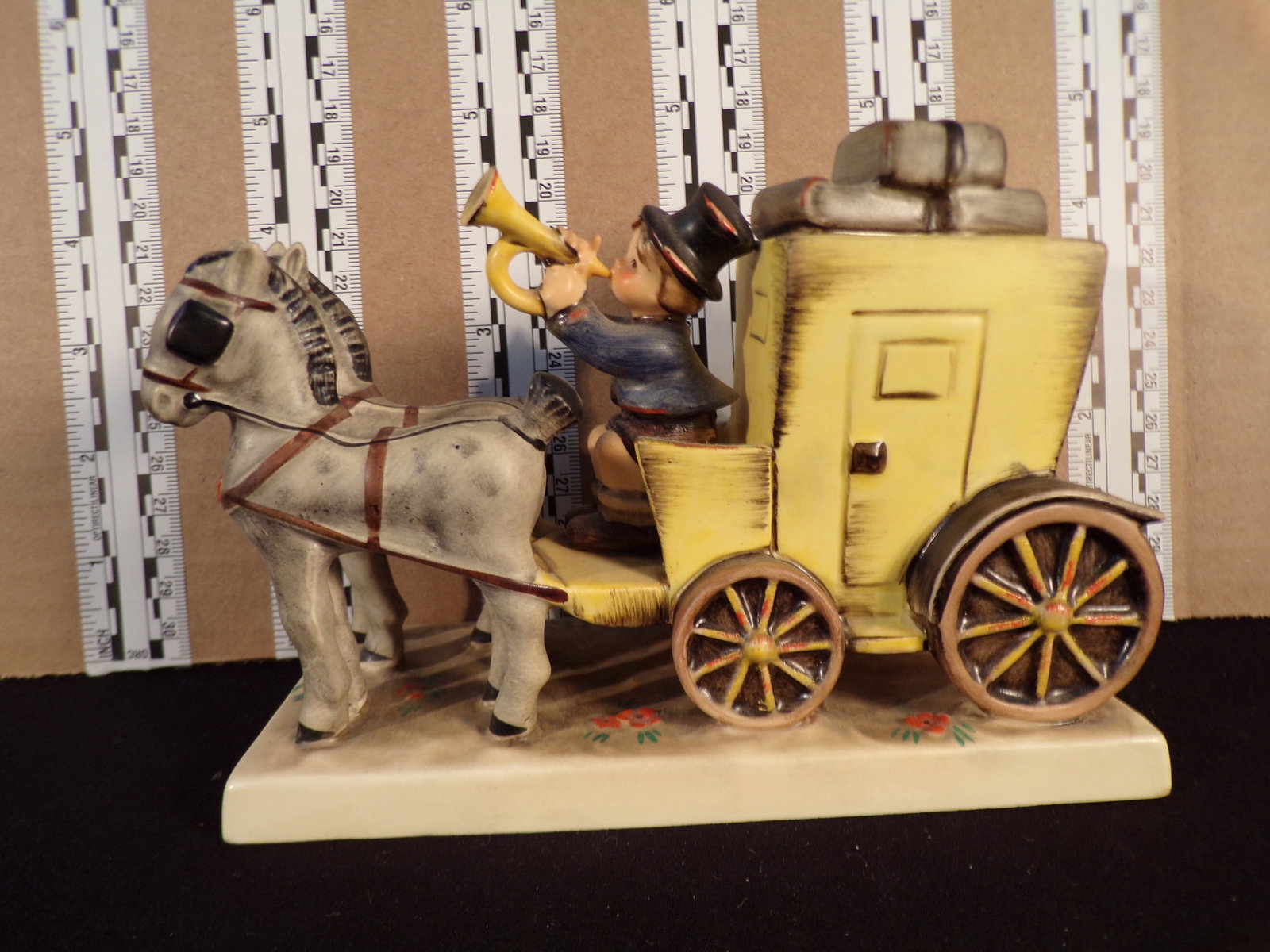 Hummel #226, Trademark # - 5, Figurine Name - The Mail Is Here: Up for auction is Hummel #226, Trademark # - 5, Figurine Name - The Mail Is Here, This hummel does not have a box and displays these special attributes: None. This Hummel is in excellent condition wit