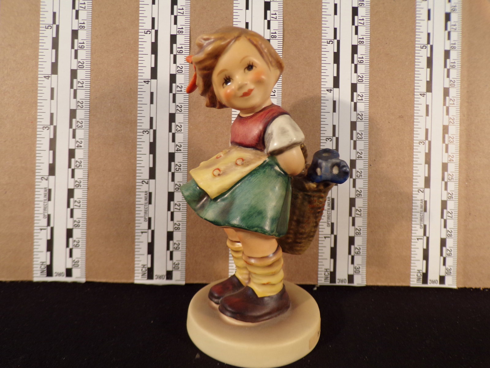 Hummel #377, Trademark # - 5, Figurine Name - Bashful: Up for auction is Hummel #377, Trademark # - 5, Figurine Name - Bashful, This hummel does have a box and displays these special attributes: None. This Hummel is in excellent condition with no chips or