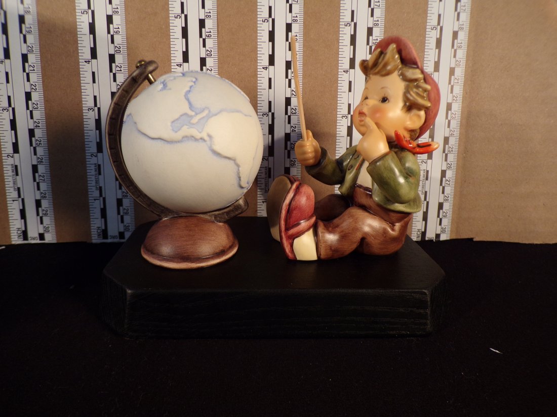Hummel #2060, Trademark # - 8, Figurine Name - European Wanderer: Up for auction is Hummel #2060, Trademark # - 8, Figurine Name - European Wanderer, This hummel does not have a box and displays these special attributes: comes with the Black Base And Globe - 3pc Set