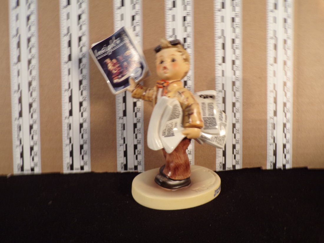 Hummel #2113,  Trademark # - 8, Figurine Name - Extra! Extra! (1 of 2)