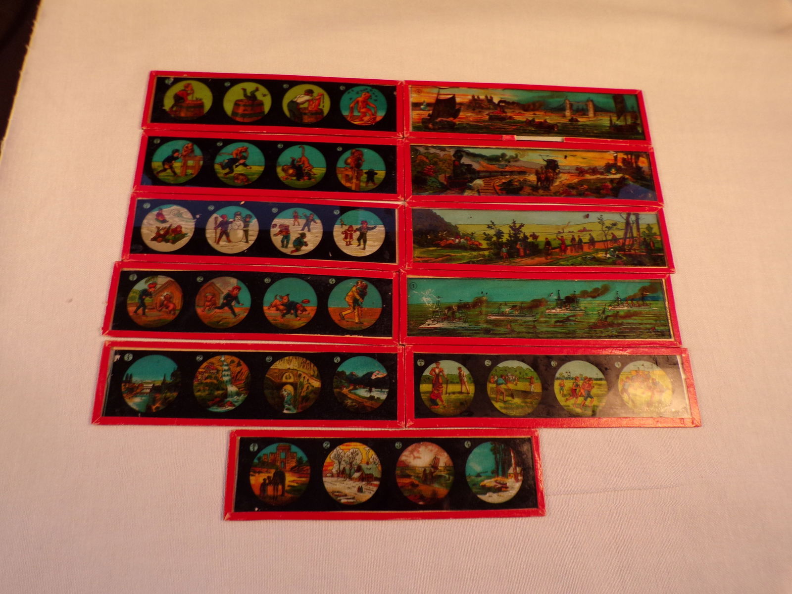 Lot of 11 Antique Magic Lantern Slides - Comical, Historical and more. (1 of 5)