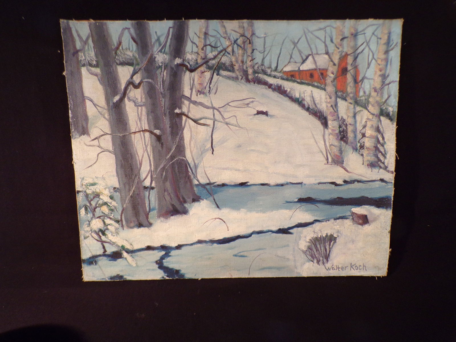 Vintage signed Walter Koch Oil Painting - Canvas on Board. (1 of 2)