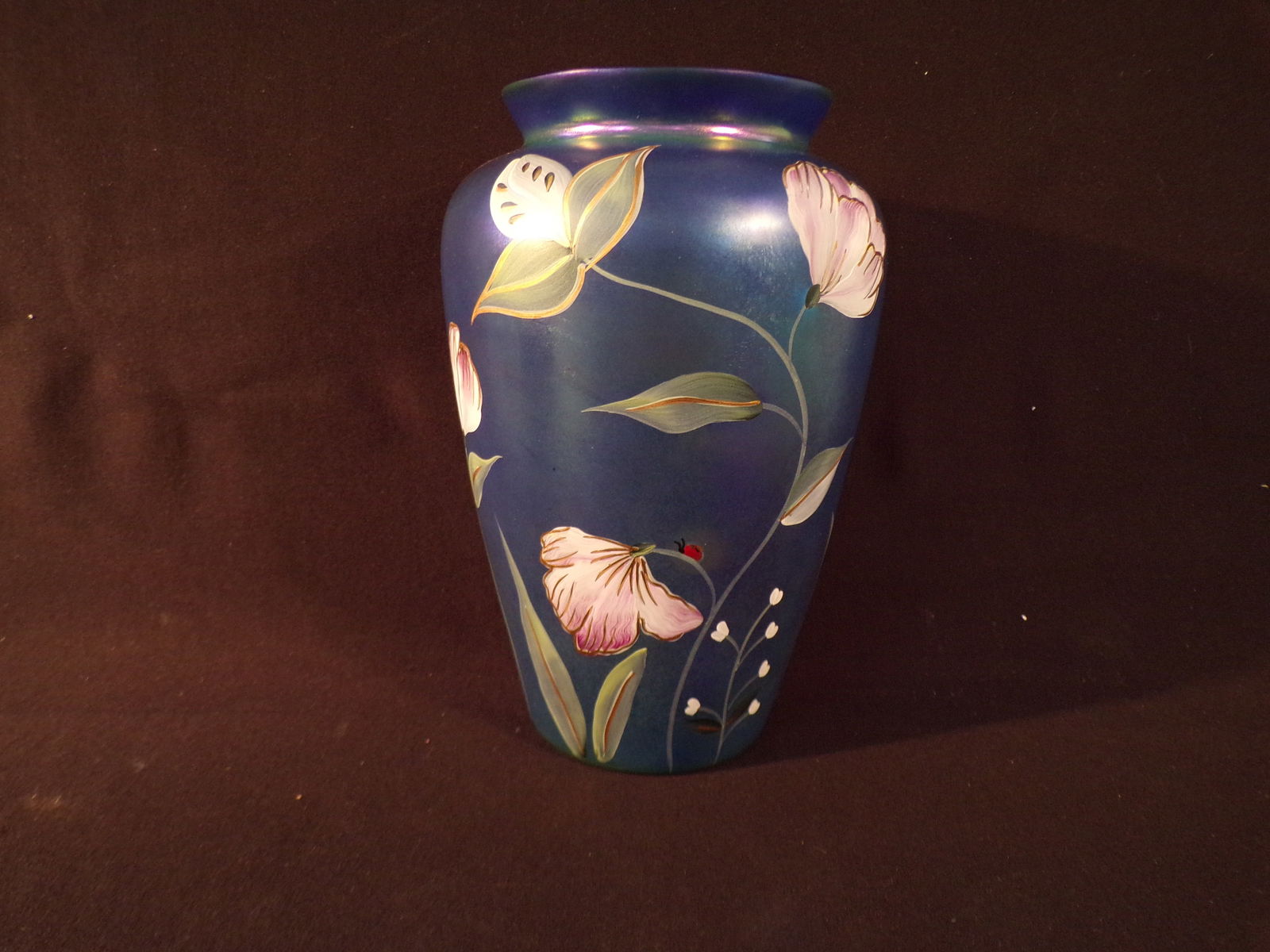 Vintage Hand Painted Limited Edition Fenton Felicity Vase - Connoisseur Collection 2001 (1 of 5)