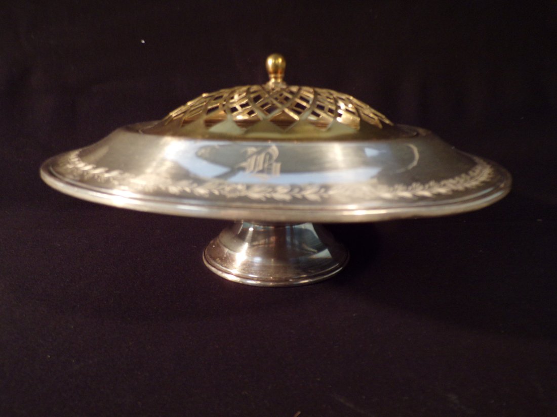 Antique Sterling Silver Ariston Potpourri Dish #710 circa 1900's. (1 of 7)