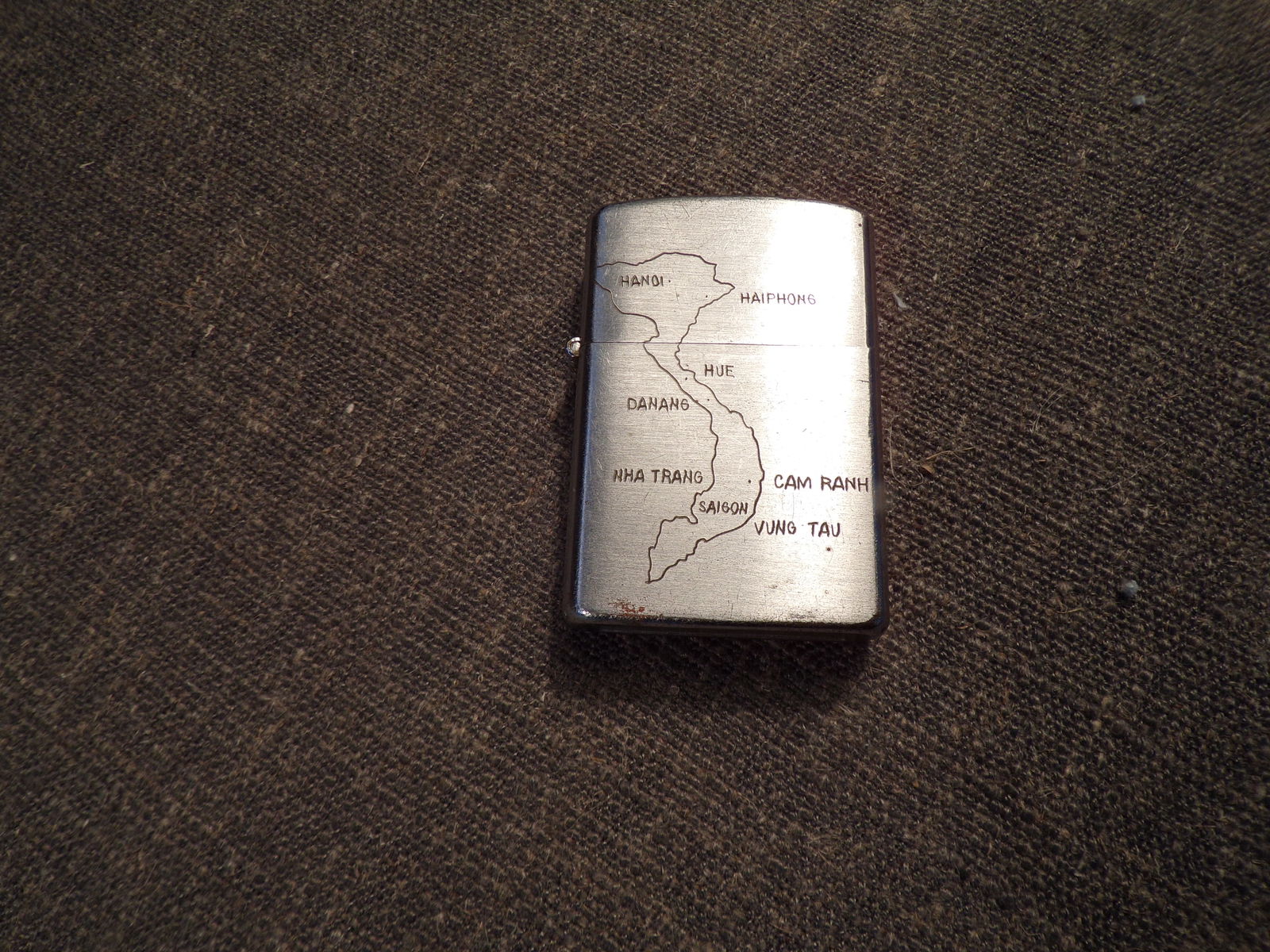 Vintage Penguin Brand Lighter Vietnam Map Cam Rahn Bay Air Base (1 of 5)