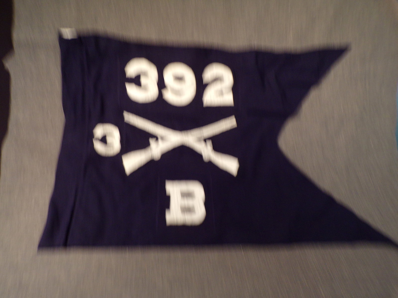 Vintage US Military WW2 Guidon Flag 392nd Infantry Regiment - 3rd Battalion  - Company B (1 of 1)