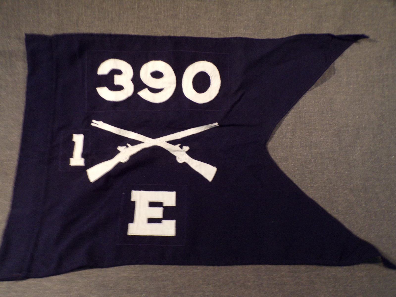 Vintage US Military WW2 Guidon Flag 390th Infantry Regiment - 1st Battalion  - Company E (1 of 1)