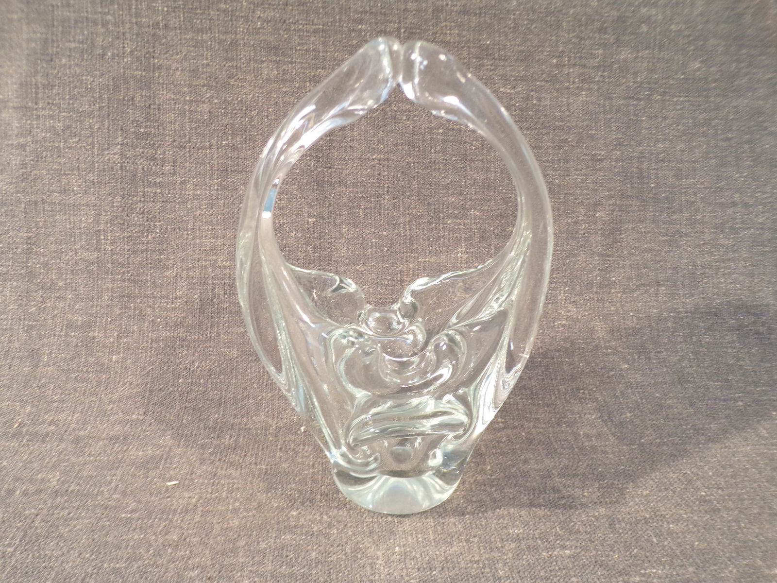 Vintage Mid Century Modern Murano Split Handle Basket - 7 1/2". (1 of 3)