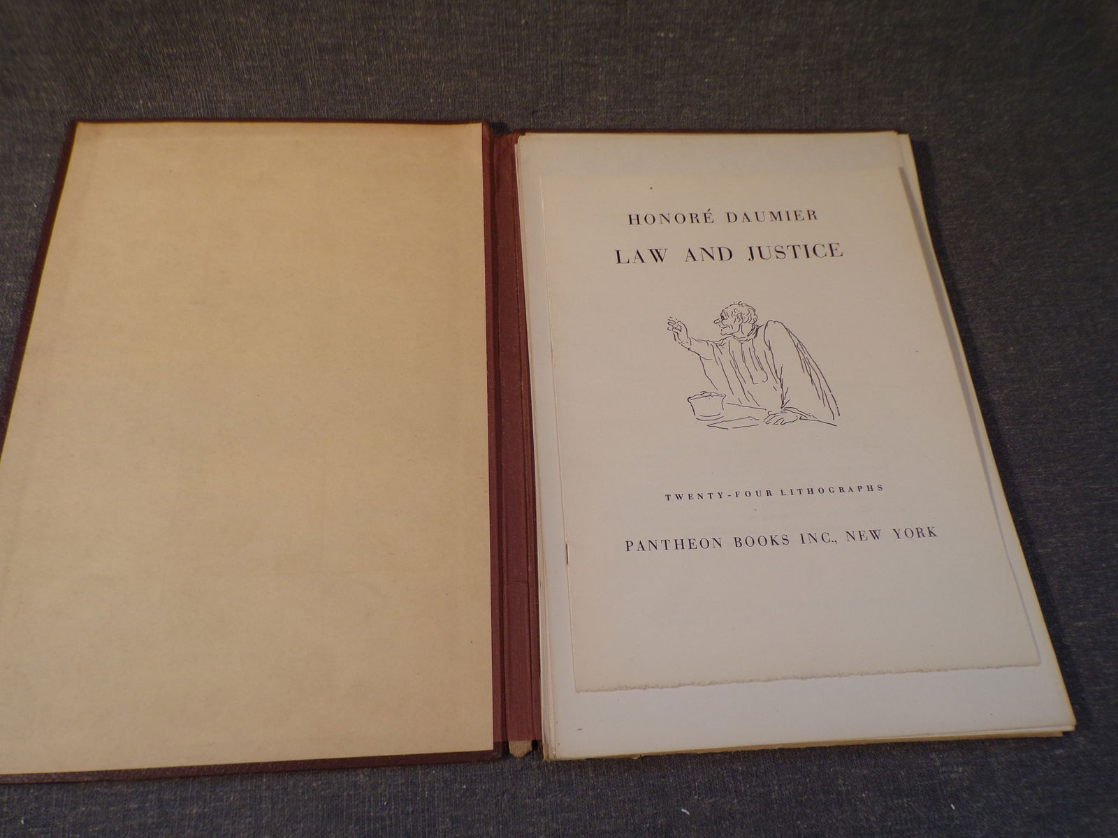 Vintage 1940's Honore Daumier - Law & Justice - 24 Lithographs in Folio - Complete (1 of 5)