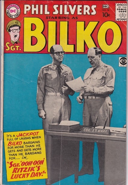 Lot of 2 Phil Silvers Starring as Sergeant Bilko Comics #9 (1958) and #16 (1959).: Lot of 2 Phil Silvers Starring as Sergeant Bilko Comics #9 (1958) and #16 (1959). These comics are in good or better conditions as scanned. See scans for complete condition. Scanned comics are the one