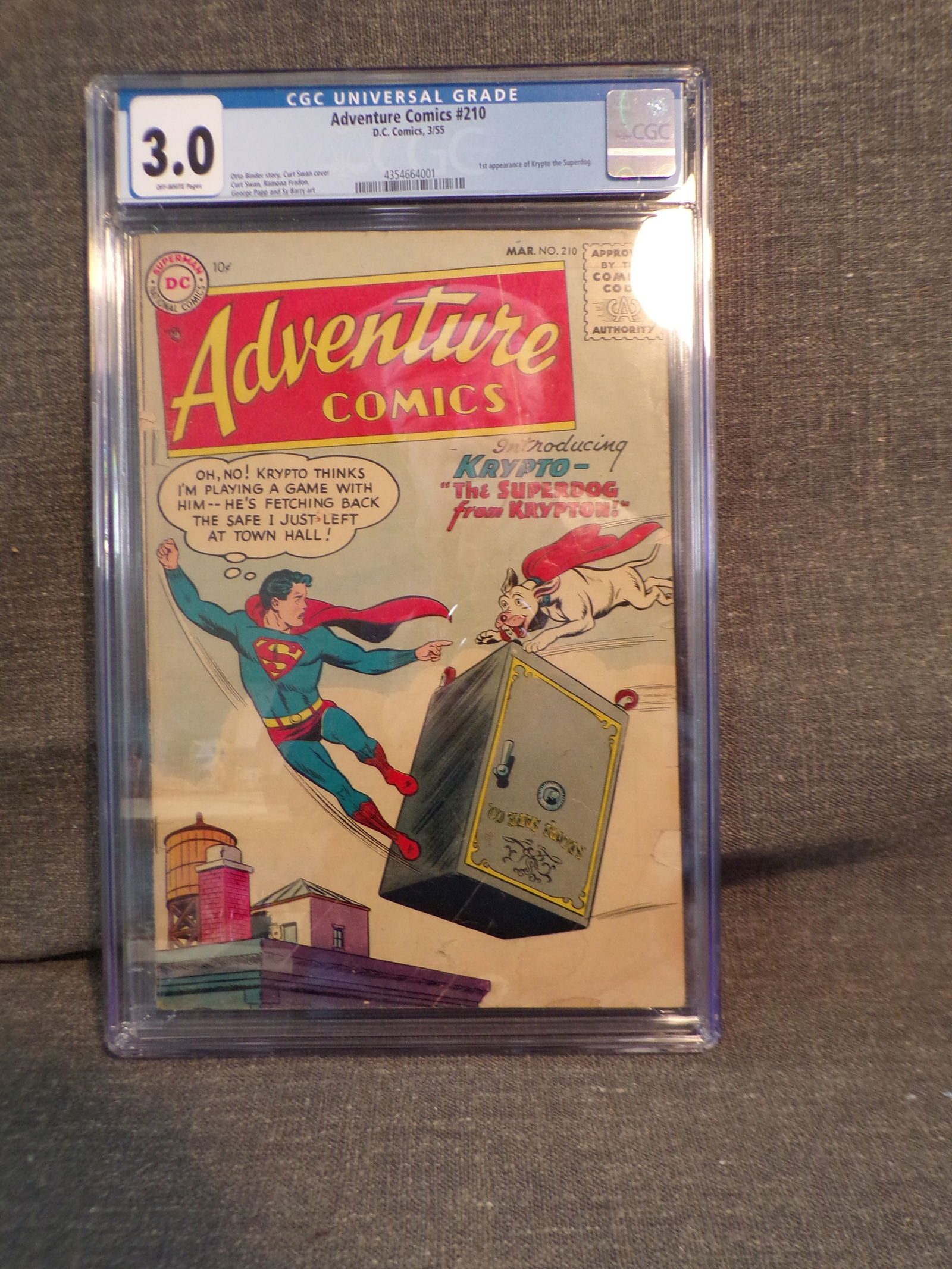 Adventure Comics #210 CGC 3.0 DC Comics 1955 1st Krypto Superdog! Superboy (1 of 3)