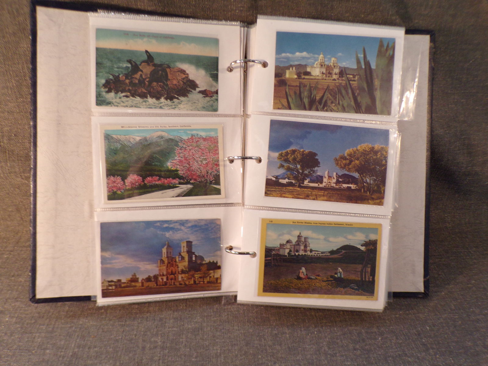 Vintage Lot of 220 plus Postcards in Album - Scenic California and South Western States (1 of 11)