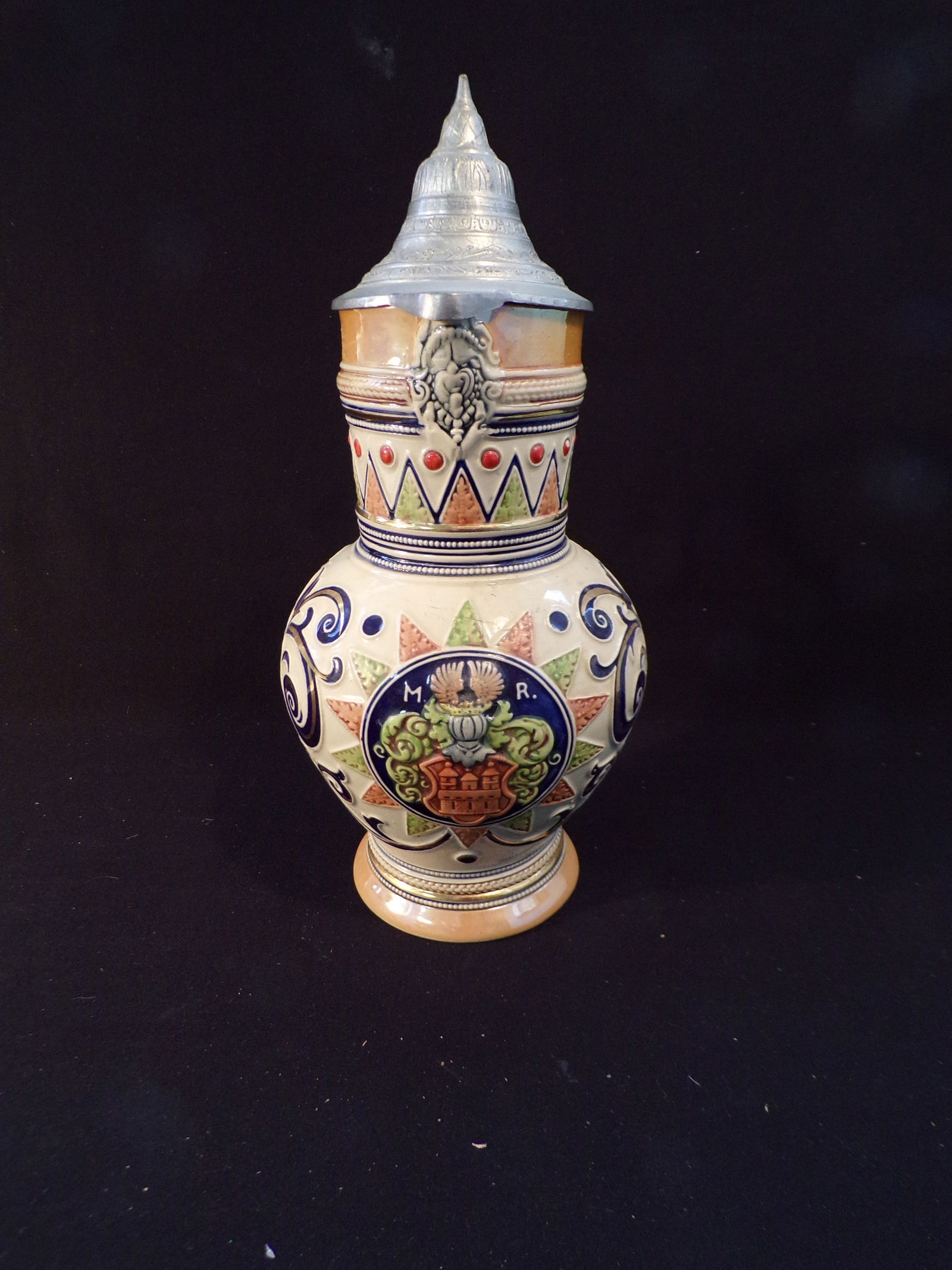 Vintage Marzi & Remi "Coat of Arms" 1 Litre Beer Stein - West Germany (1 of 5)