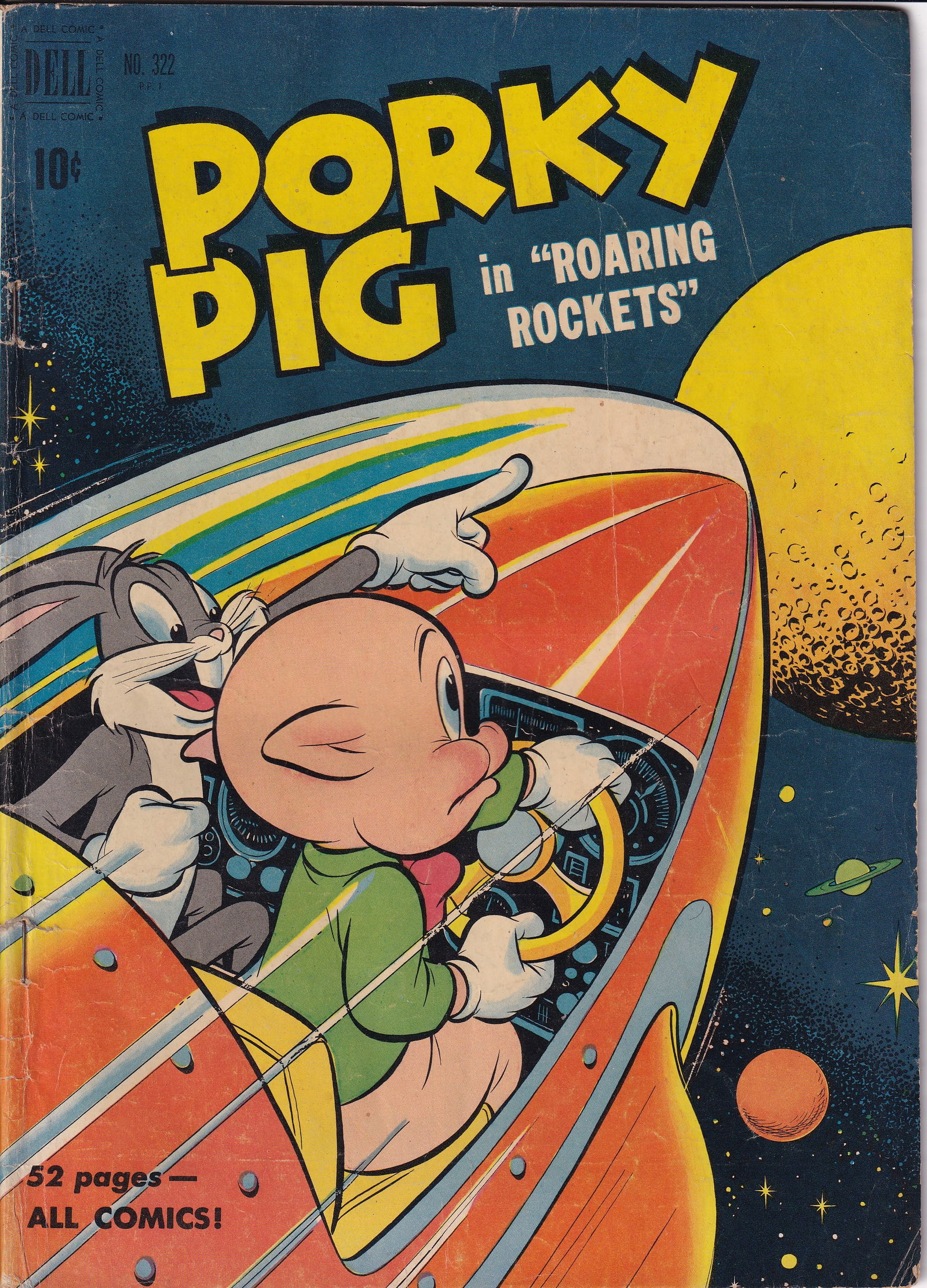 Porky Pig in "Roaring Rockets" - Dell Four Color #322 - Dell Publishing. (1 of 2)