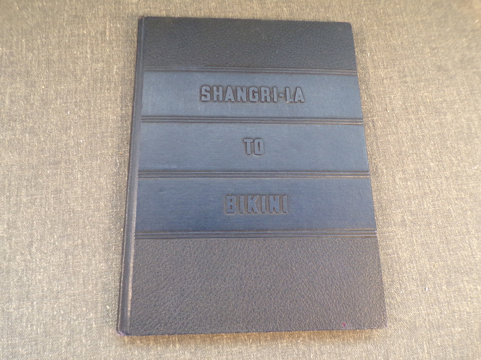 1944 Shangri-La To Bikini - by Eugene G Hines (Author)- Published by US Forces, 1944: 1944 Shangri-La To Bikini - by Eugene G Hines (Author). This book is in Very Good or better condition as pictured. This book includes the (tipped in) 5 page fold out photograph of the entire crew of t
