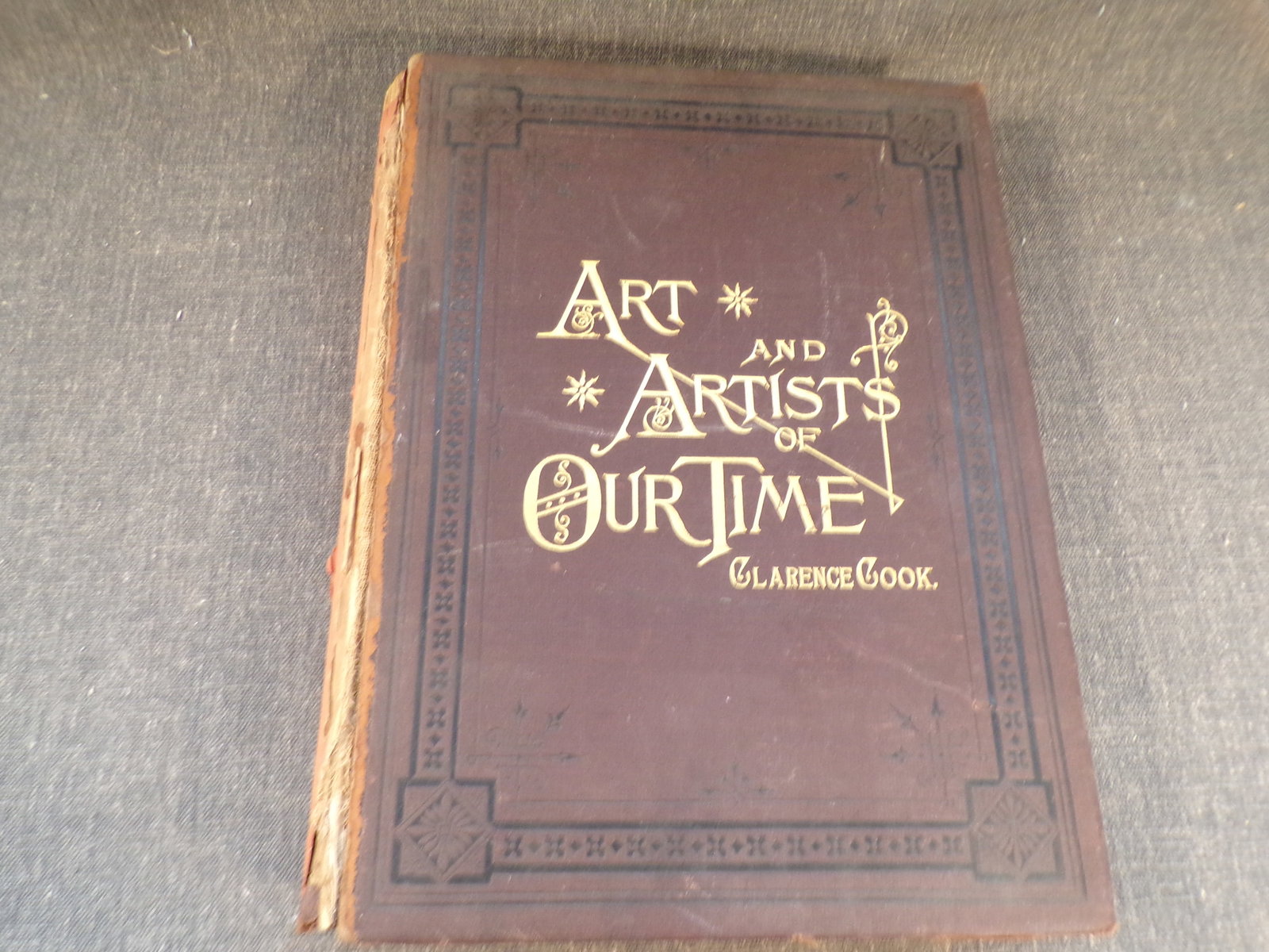 1888 1st Edition Art and Artists of Our Time by Clarence Cook: 1888 1st Edition Art and Artists of Our Time by Clarence Cook - Published by Selmar Hess, New York, 1888 Volume #1. This book is in Fair Condition as pictured. The spine is missing from exterior. Inte
