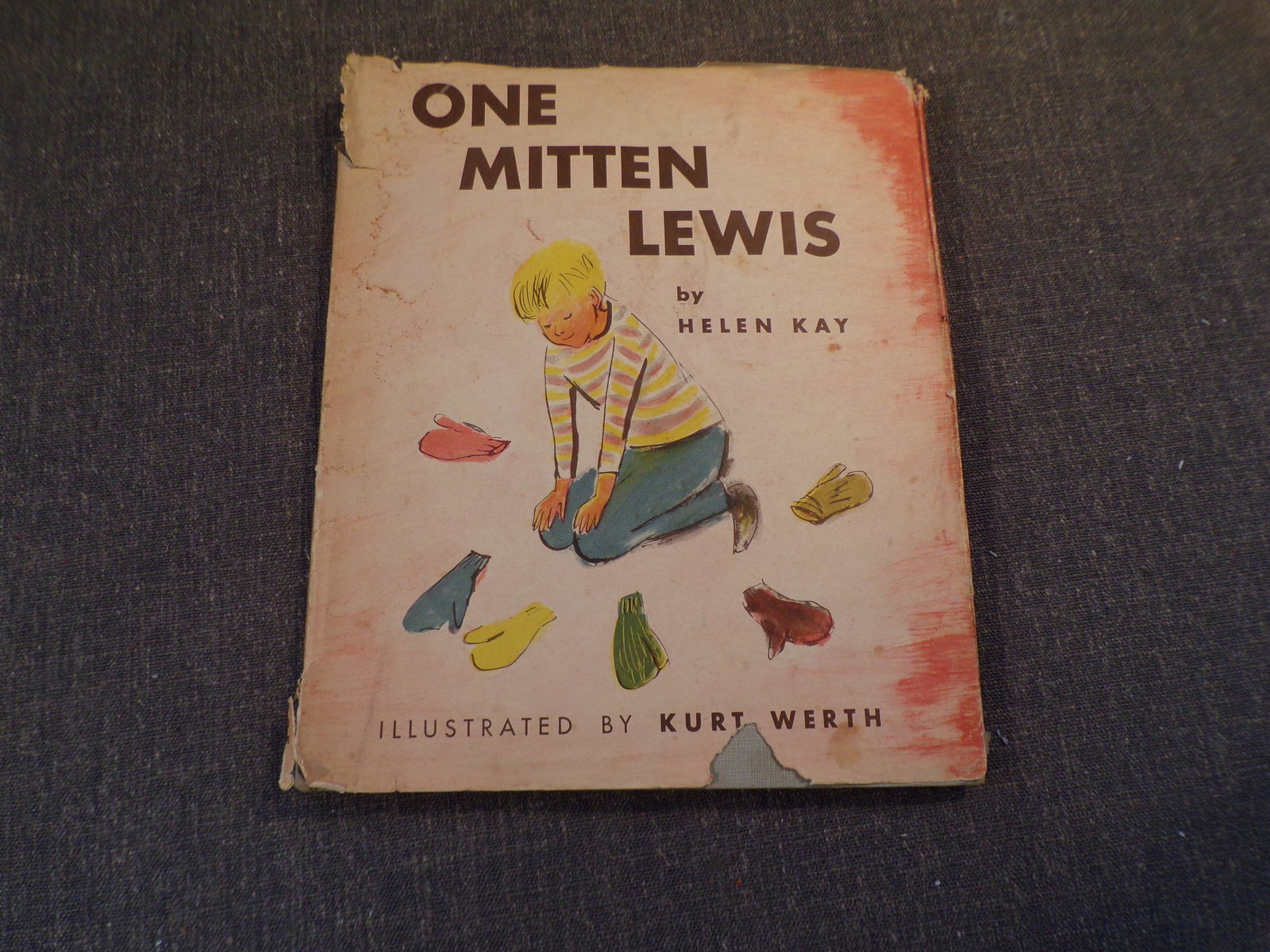 1955 1st Edition ONE MITTEN LEWIS by Helen Kay (1 of 7)