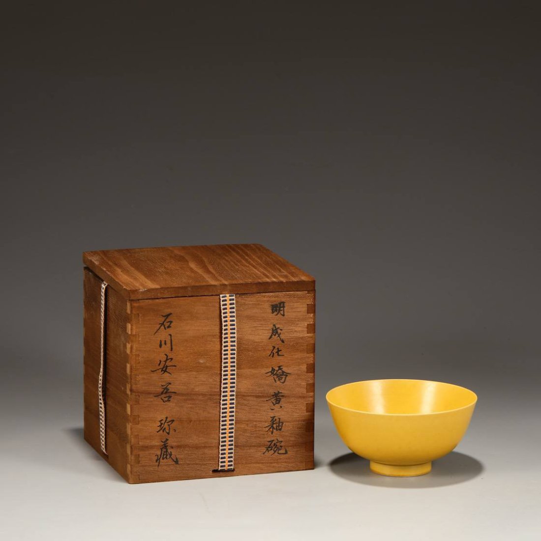 Old Collection Ming Chenghua Jiaohuang Glazed Palace Bowl (1 of 8)