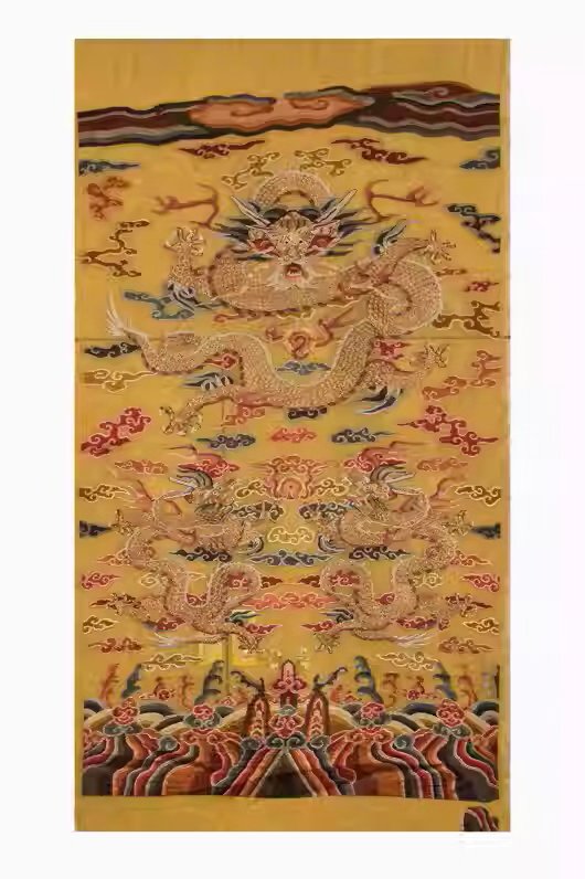 Nasi Embroidery Pan Gold Embroidery Fukuyama Shouhaiyun Dragon Pattern Embroidery (1 of 9)