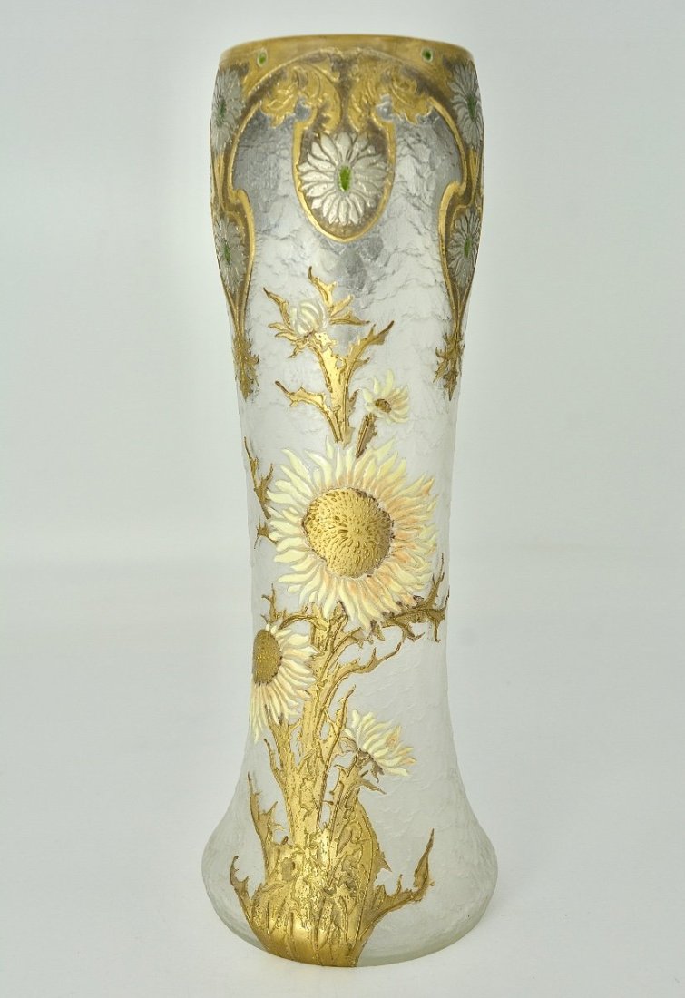 Legras Frosted Vase Cleared with Acid France Around 1900 (1 of 12)