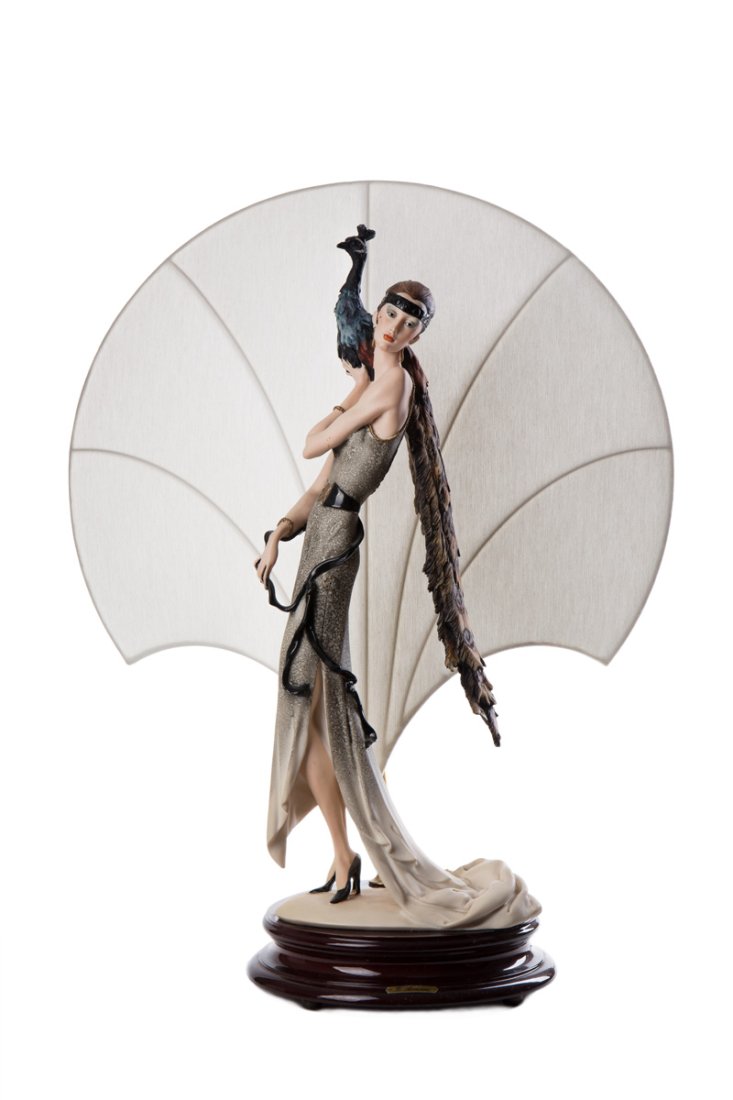 Table lamp Giuseppe ARMANI "Lady With Peacock" 58 cm (1 of 12)