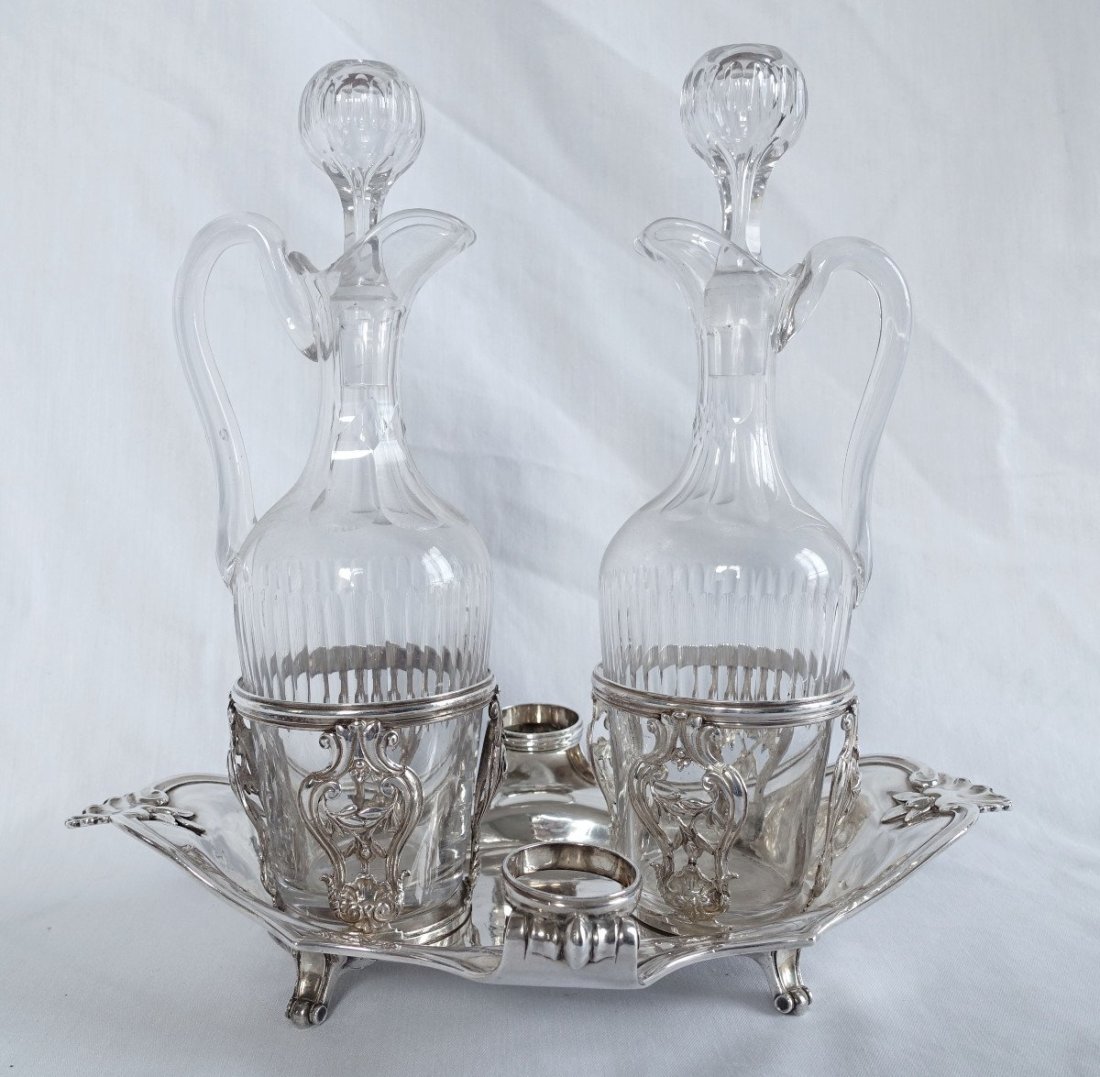 Paris 1777 - Sterling Silver Oil And Vinegar Set, Louis XV - Louis XVI Period, 18th Century (1 of 12)