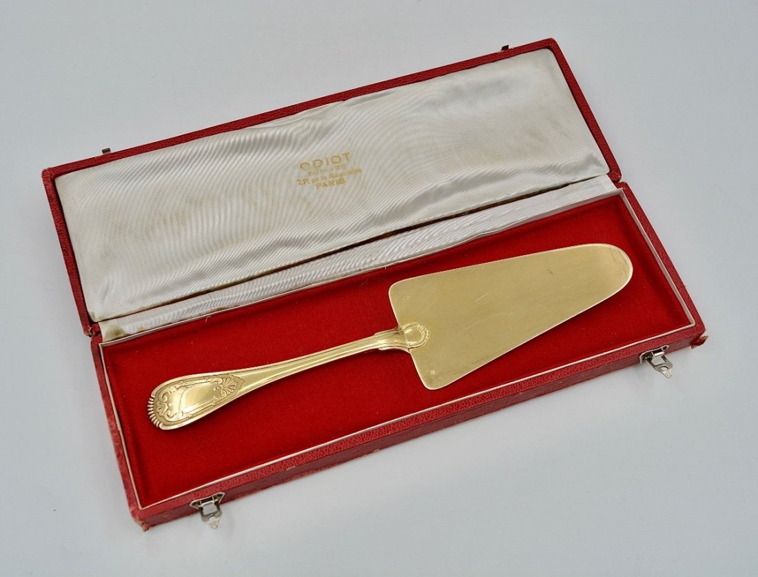 Odiot Paris. Cake Server In Gilt Silver, Early 20th Century (1 of 8)