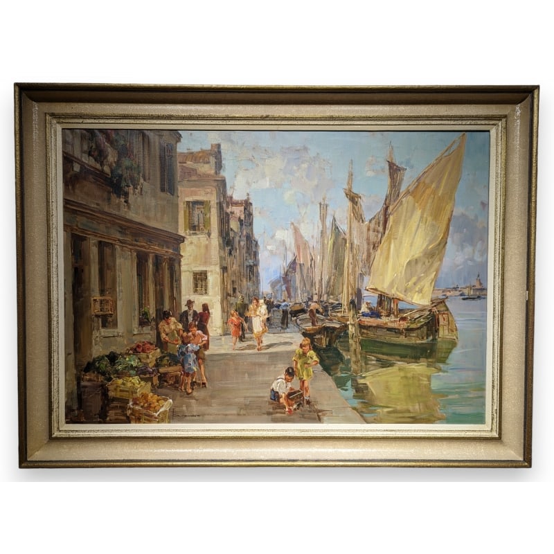 Painting “Venice” signed A. BROMBO (1 of 3)