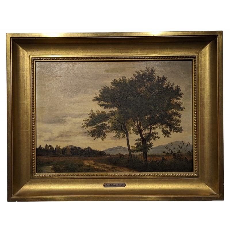“Landscape” painting attributed to DUBOIS-MELLY (1 of 6)