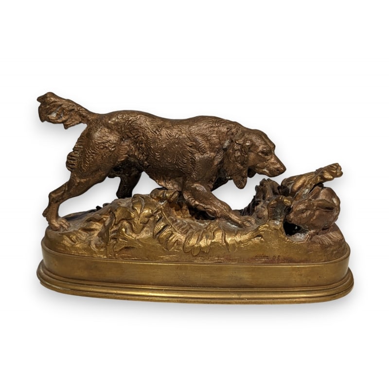 Bronze "Spaniel and stop on a rabbit" (1 of 3)