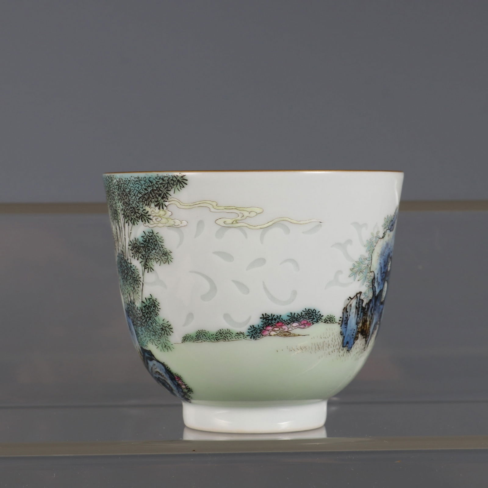 Qing Dynasty Qianlong period enamel painted West Chamber exquisite host cup (1 of 9)